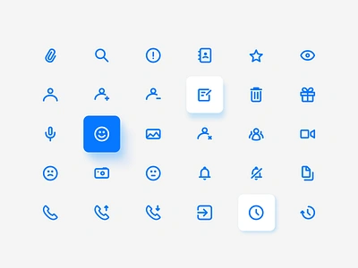 Icons for chat app chat figma figmadesign icons messenger outline sketch smile