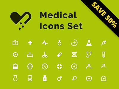 Save 50% ambulance figma icons illustration medical pack patient sale set sketch svg ui8 uidesign vector virus