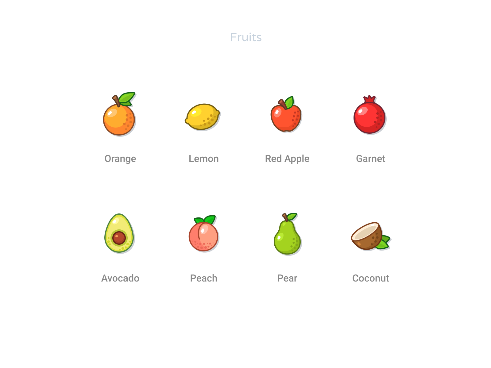 Free Fruit Icons By Alex Martynov On Dribbble