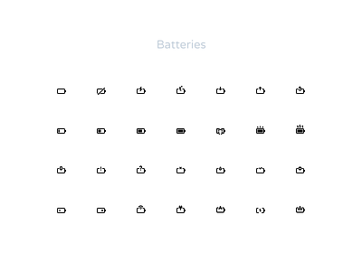 How many battery icons do you know? bar battery charge design economy empty energy figma full icongraphy icons iconset pack power progress set setup state ui