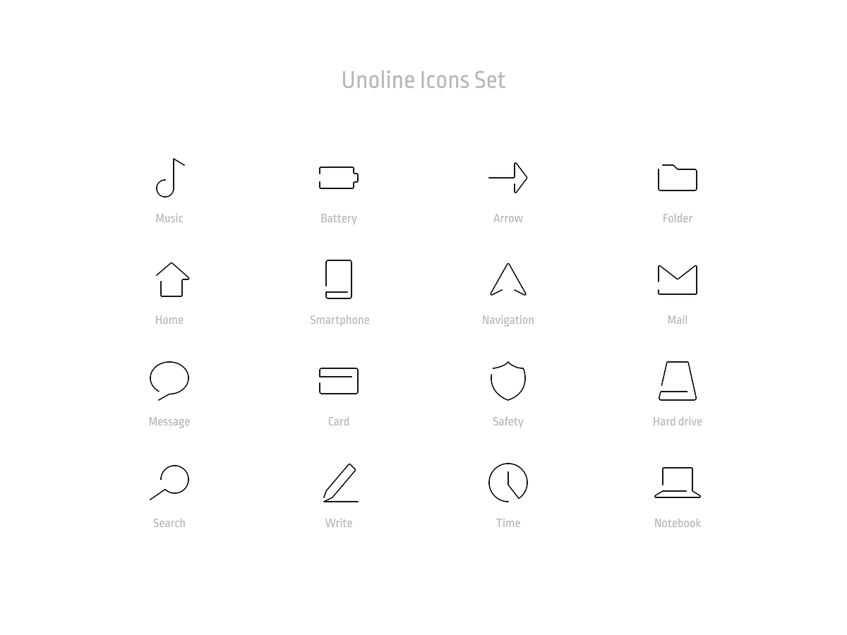 Thin icons set by Alex Martynov on Dribbble