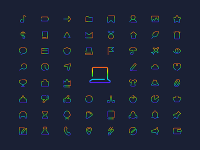 Unoline Icons Set collection figmadesign gradient icons live outline pride stroke unoline vector