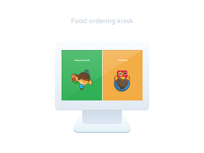 Food ordering kiosk business cafe cashier design fastfood figma food food app here illustration kiosk restaurant takeaway ui