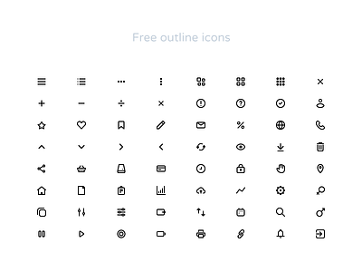 Free popular outline icons essential figma figmadesign free freebie icondesign icons iconset outline svg vector