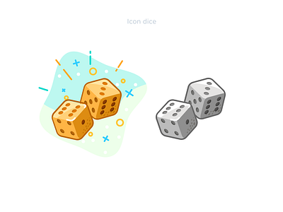 Icon dice bones color dice figma figmadesign game icon icon design illustration vector