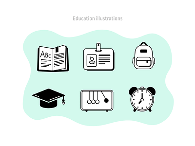 Education illustrations 3 college education figmadesign icons illustration learning school student vector work