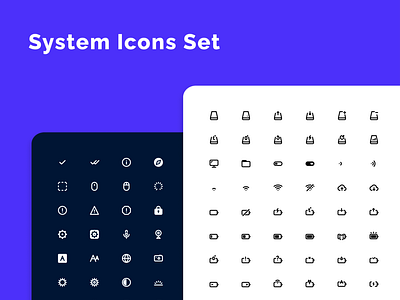 System Icons Set by Rengised on Dribbble