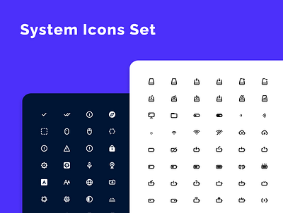 System Icons Set apps devices figma free hardware icon icons pack preference setting sofware system system design ui vector