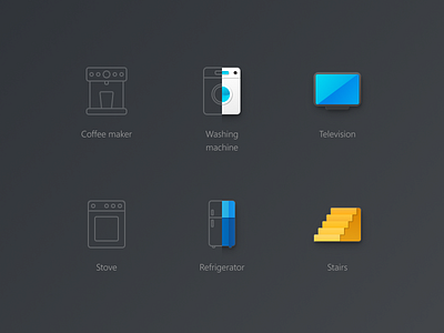 Fluents icons - process application design device figma fluent home icons iconset smart ui vector