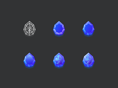 Skeuomorphic icons - process crystal drawing figma game gem howto icon design icondesign iconic iconography iconos icons icons set vector