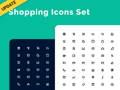 Shopping icons set - updated!