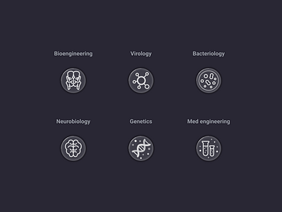 Pictograms for game bacteriology biology engineering figma gamedev icons orders set virology virus