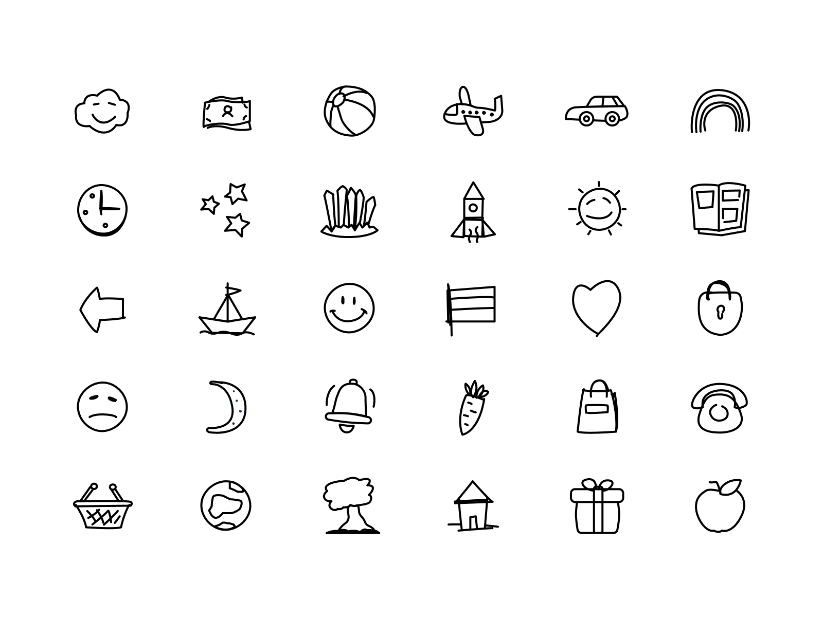 Super Naive & Lively icons - line version by Rengised on Dribbble