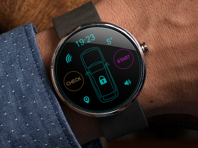 Moto 360 Car alarm app 360 alarm android app car clock concept google moto moto360 watch wear