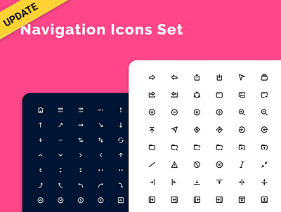 Navigation Icons Set + 64 icons dashboard figmadesign icons pack iconset navigation symbol ui