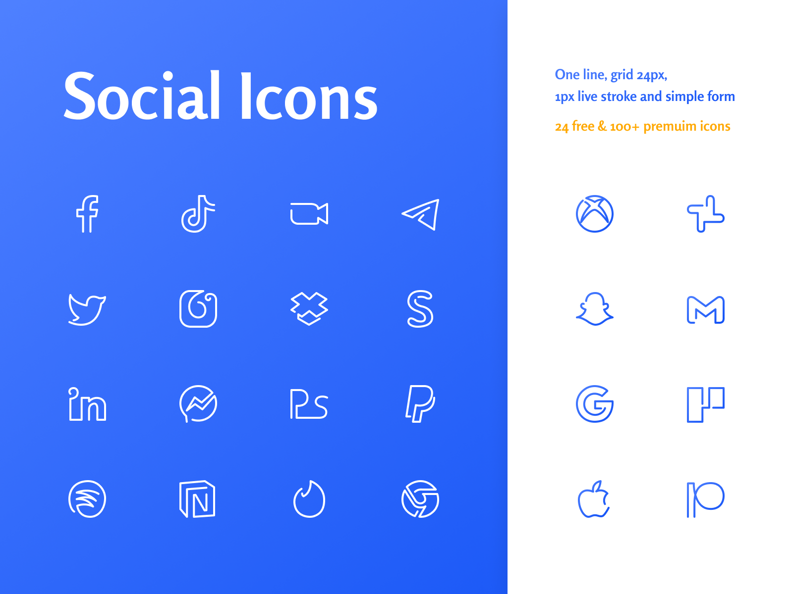 Free Social Oneline Icons clean dropbox facebook figma free icons instagram minimal one page outline simple sketch social spotify stroke svg tiktok twitter