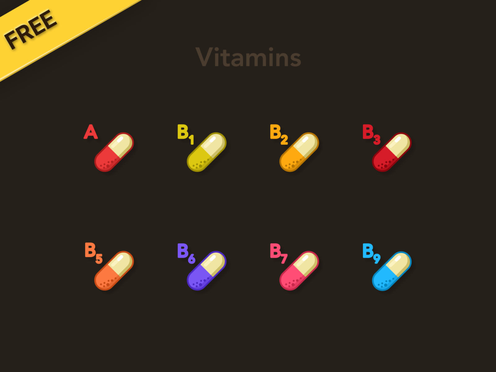 Free Vitamin icons ambulance covid doctor drug edy icons medicine pharmacy pill poison re tablets virus vitamins