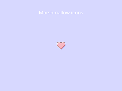 Marshmallow icons cartoon design essentials glass icons lines style svg unicorn