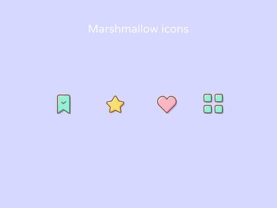 Marshmallow icons