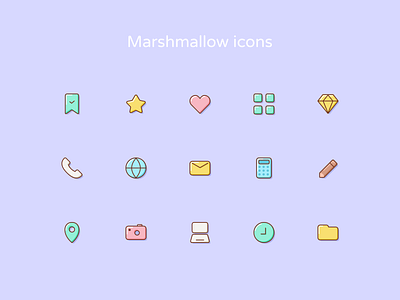 Marshmallow icons