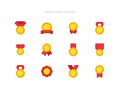 Medal badge template