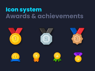 Awards & achievements icon system