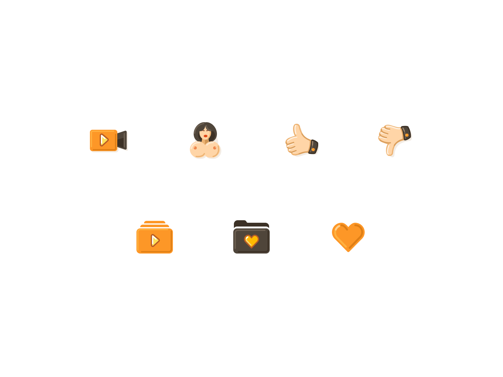Icons system for adult project - update adult adulticons camera design erotica favorites figma girl history icons iconset iconsystem pron sex thumbs up