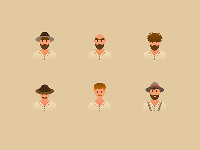 Citizens - sketch avatar character figma game icons man people sketch ui user vector