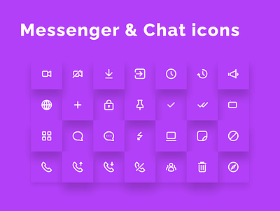 Messenger & Chat icons bot channel chat icon design icondesign iconography icons message messanger outline pin room smile stroke telegram viber video voice whatsapp