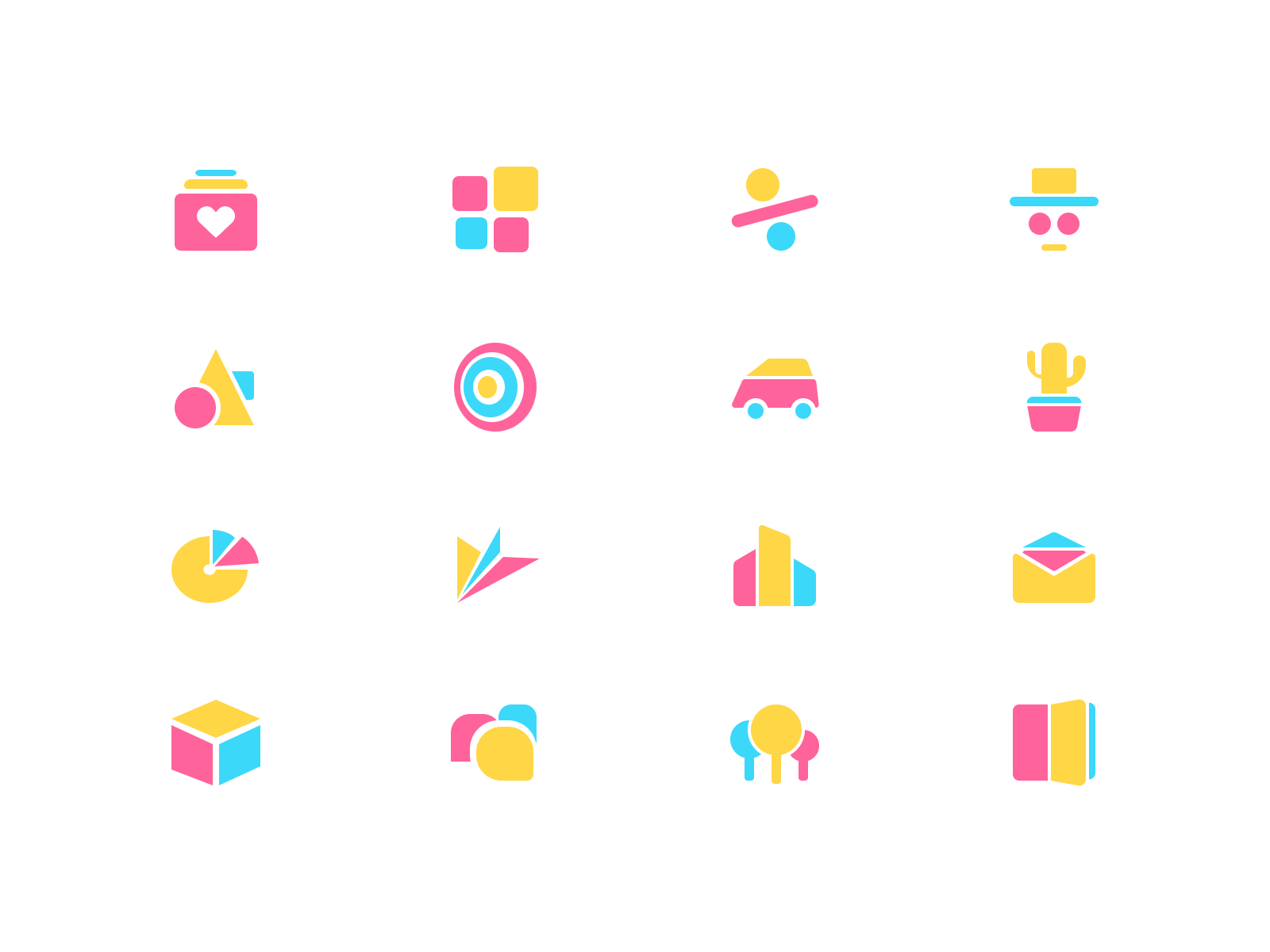 Free Abstract Geometric Icons abstract cactus chart cube download essentials figmadesign figure form form design free freebie freebies geometric geometric art icon design icons love mail vector