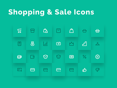 Shopping & Sale Icons Set