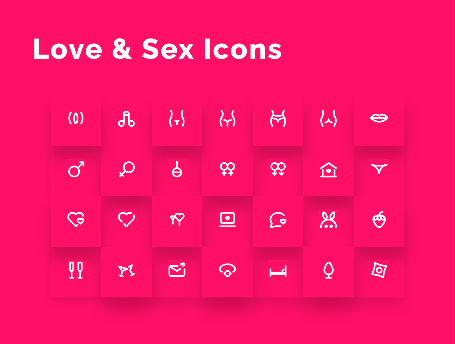 Love And Sex Icons Set By Rengised On Dribbble 8597