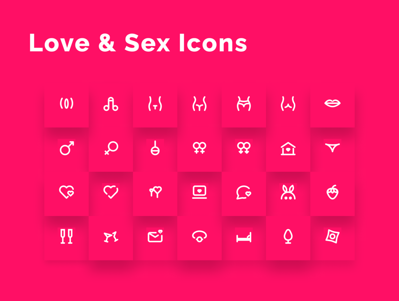 Love & Sex Icons Set adult collection emotion erotica female icons love male penis pose pron romantic sex sexual sexual assault tits vagina valentine valentine day wc
