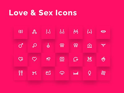 Love & Sex Icons Set