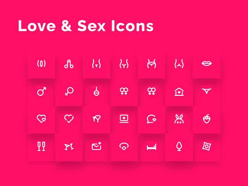 Love And Sex Icons Set By Rengised On Dribbble 2410