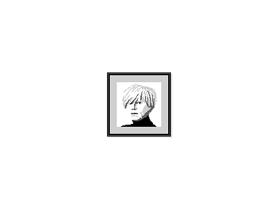 Pixel art - Andy andy andy warhol character design draw face figmadesign pixel pixel art pixelart pixelartist portrait ui warhol