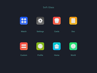 For your icons collection cards custom doc glass home icondesign icondesigner icons icons pack match neuomorphic plastic profile settings smooth soft touch world