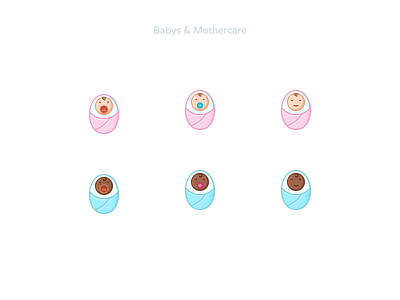 Babys & Mothercare icons set baby born boy figmadesign girl health icondesign icons mothercare newborn newbornclothing