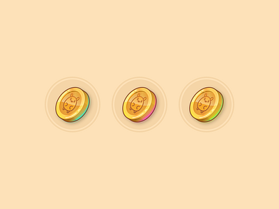 Cute coins balance coins cute gold hamster money payment uidesign