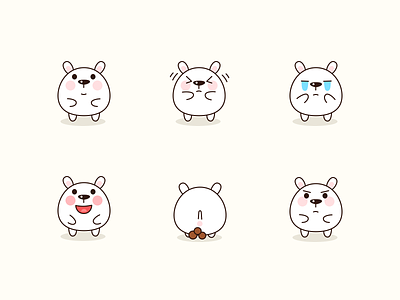 Kawaii animals avatar character cute cute animals emoji emoji set emotion face faces figmadesign iconography icons icons pack illustration kawaii kawaii art kawaii faces sweet