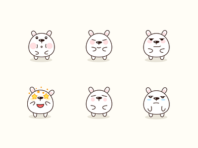 Kawaii animals #4 animals avatar character emoji emotion icon set icons icons pack illustration kawaii kawaii faces persona pet