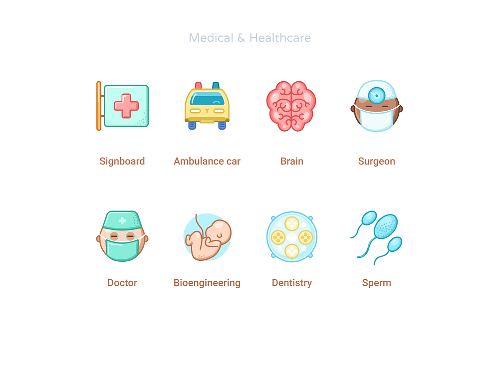 Medical And Healthcare Icons Set 3 By Rengised On Dribbble 9033