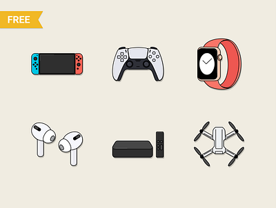Free Tech & Electronic Technology icons apple devices electronic figma free freebie freeicons future iconpack icons iconset imac iphone nintendo sketch tech technology vector watch