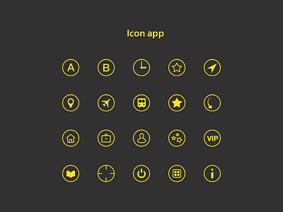 Icons for applications taxi