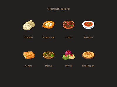 Georgian cuisine eats food food illustration foodicons georgia icons illustraion national sketch stylization