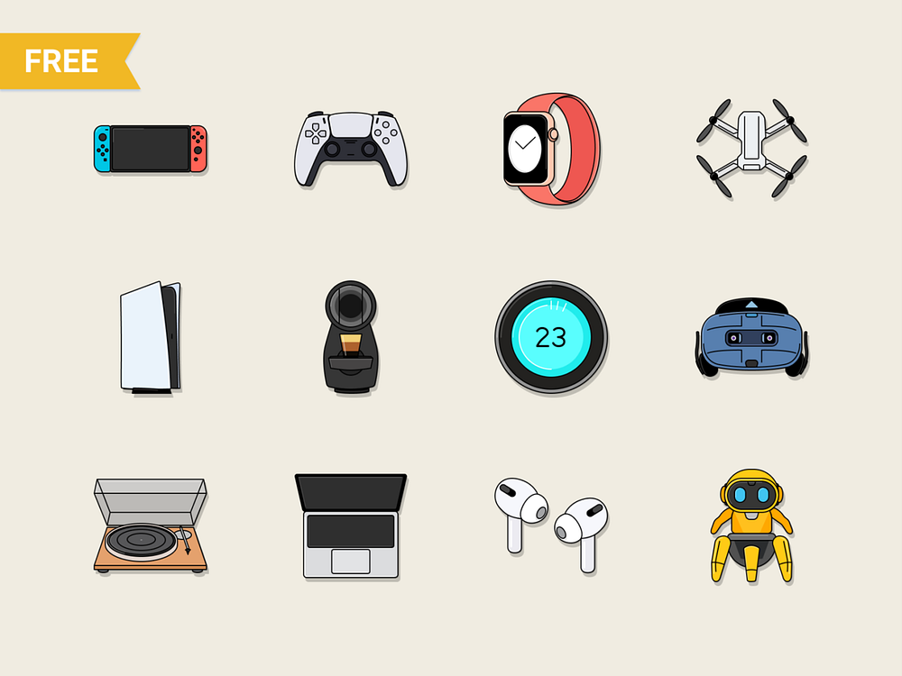 Free Tech & Electronic Technology icons by Rengised on Dribbble