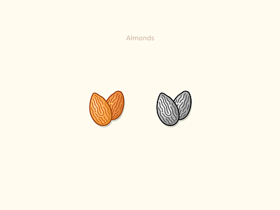 Almonds almonds artist artwork design forms icondesign icondesigner icons iconset illustration nut simple simple design sketch stylized ui vector vectors