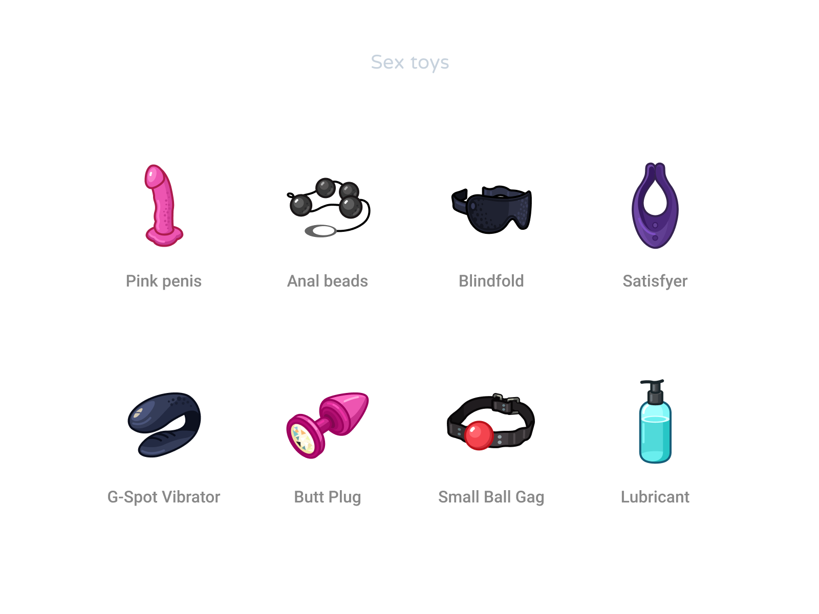 Sex toys icons adult anal ball bdsm blindfold bondage butt erotica gag icon set icondesign icondesigner love penis pink plug satisfyer sex vibrator