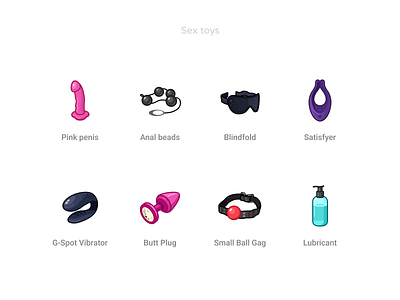 Sex toys icons