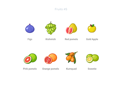 Fruit icons set apple coming soon figs free freebie fresh fruits gold health icondesign icondesigner icons iconset kishmish kumquad orange pomelo red sweetie vitamins